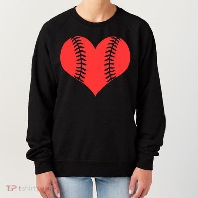 Love Baseball Red Heart Women's Sweatshirt