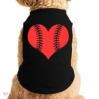 Love Baseball Red Heart Doggie Tank thumb 0