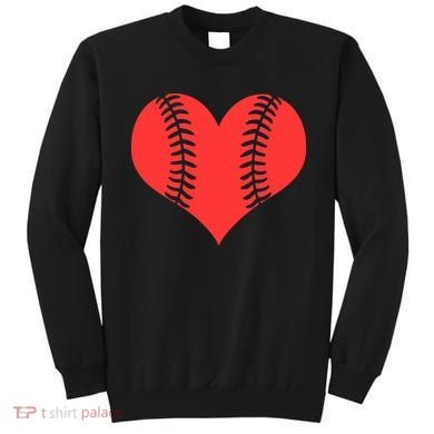 Love Baseball Red Heart Sweatshirt