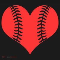 Love Baseball Red Heart Backpack thumb 2