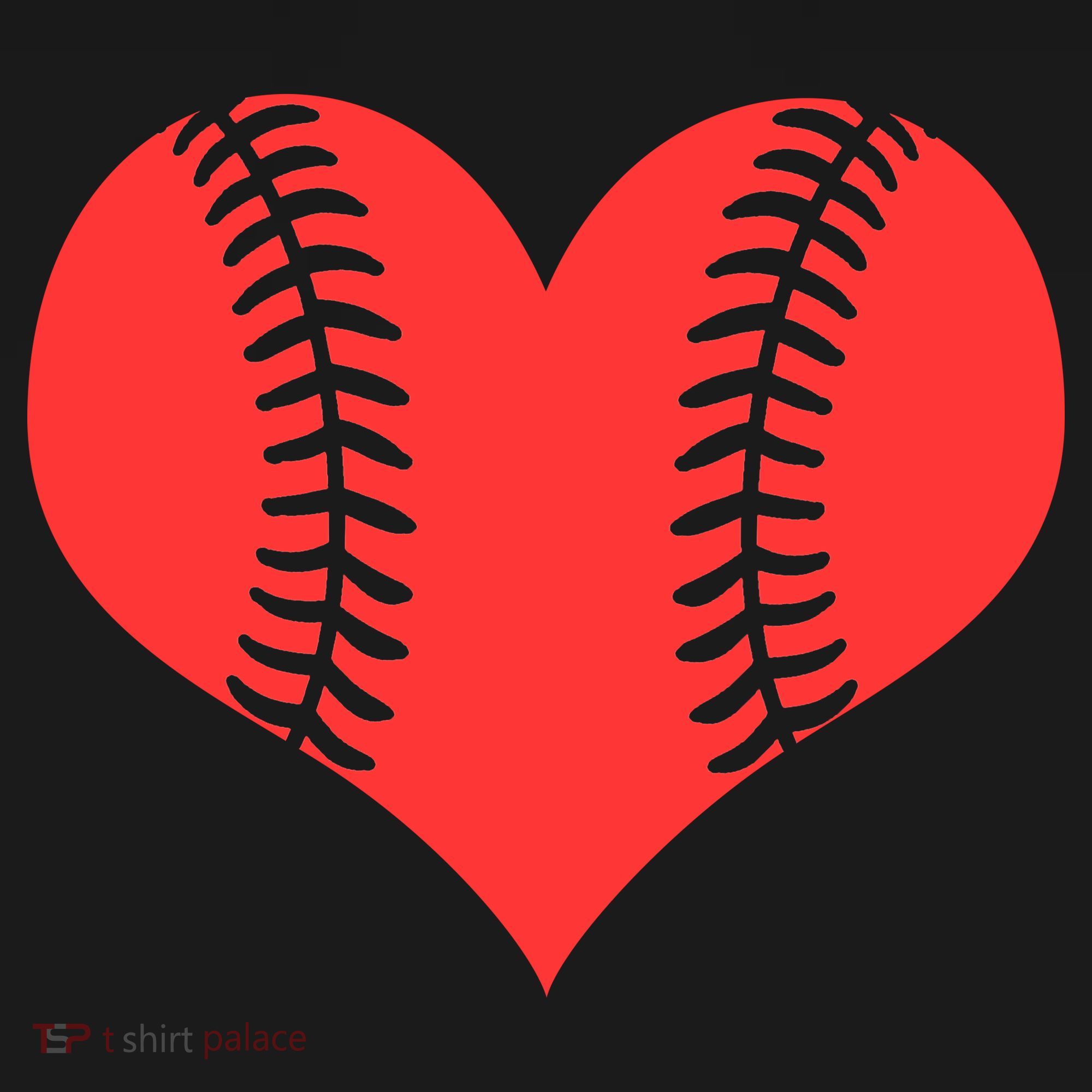 Love Baseball Red Heart Backpack