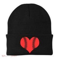 Love Baseball Red Heart Beanie thumb 0
