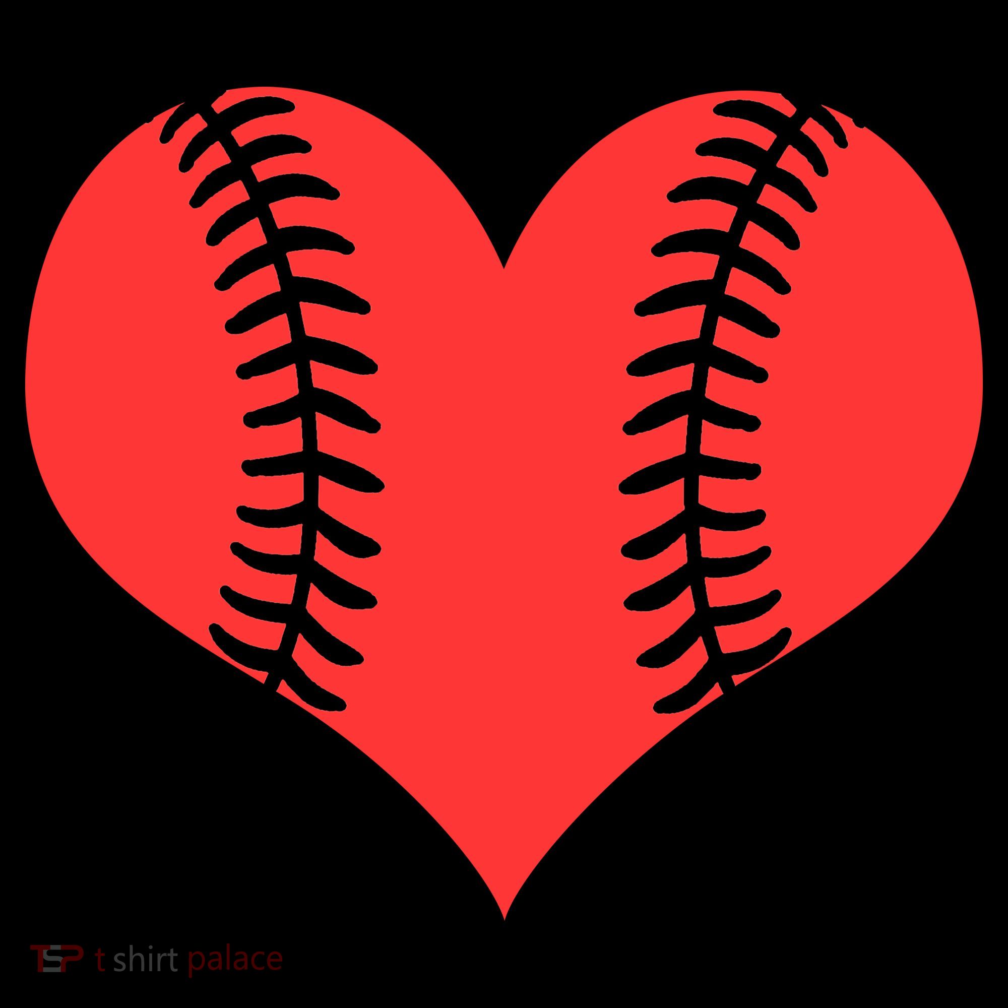 Love Baseball Red Heart Toddler Hoodie