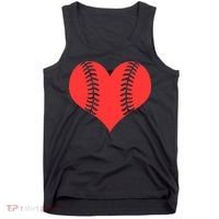 Love Baseball Red Heart Tank Top thumb 0