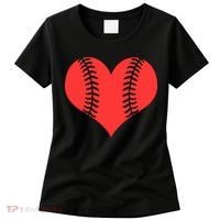 Love Baseball Red Heart Women's T-Shirt thumb 0