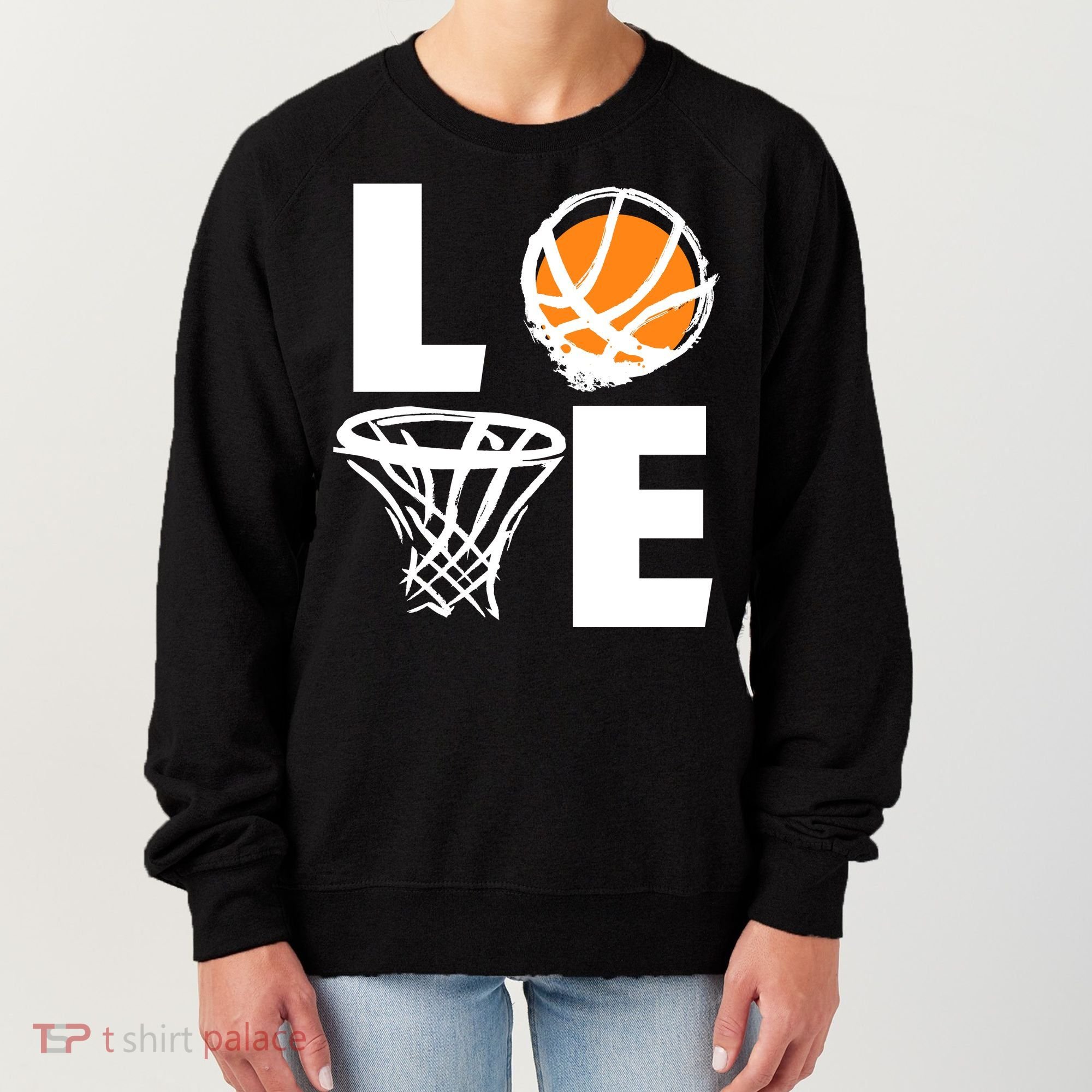 Love Basketball Hoop Women's Sweatshirt