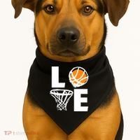 Love Basketball Hoop USA-Made Doggie Bandana thumb 1