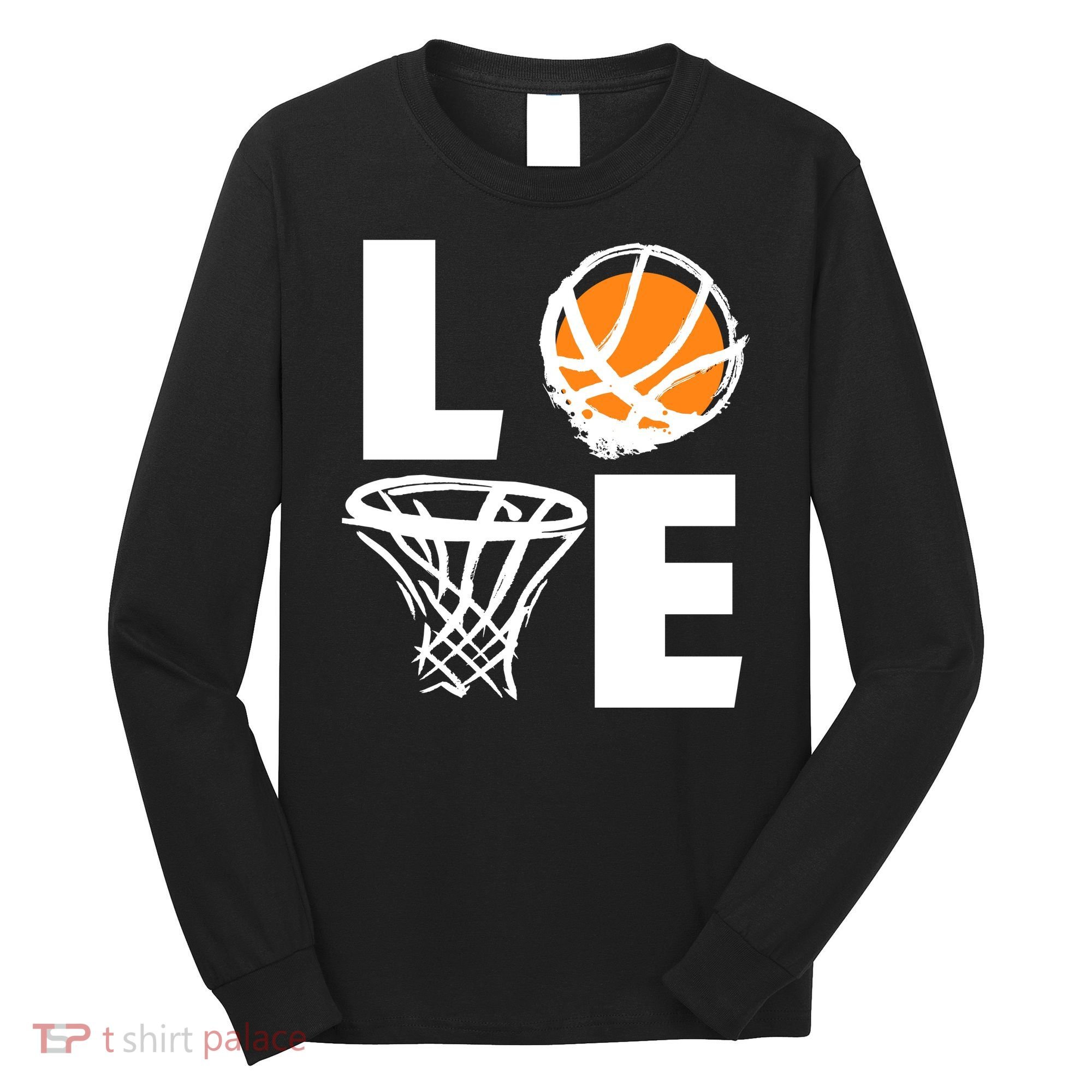 Love Basketball Hoop Long Sleeve Shirt