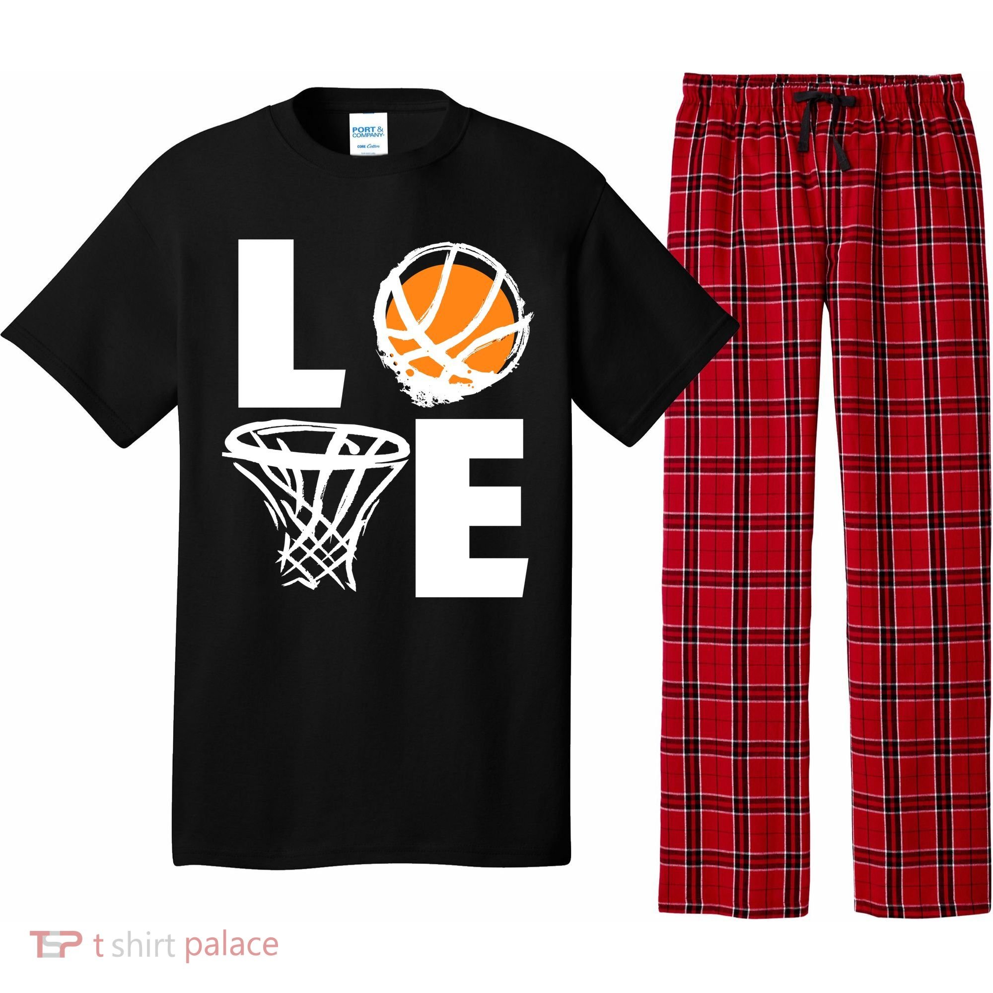 Love Basketball Hoop Pajama Set