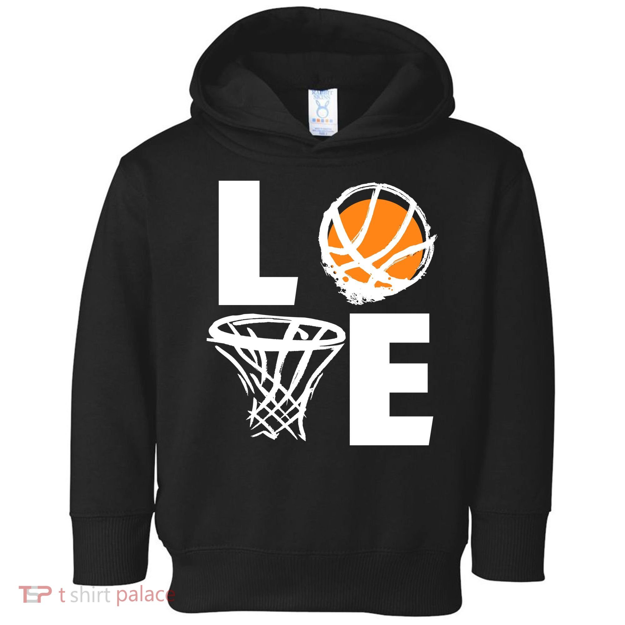 Love Basketball Hoop Toddler Hoodie