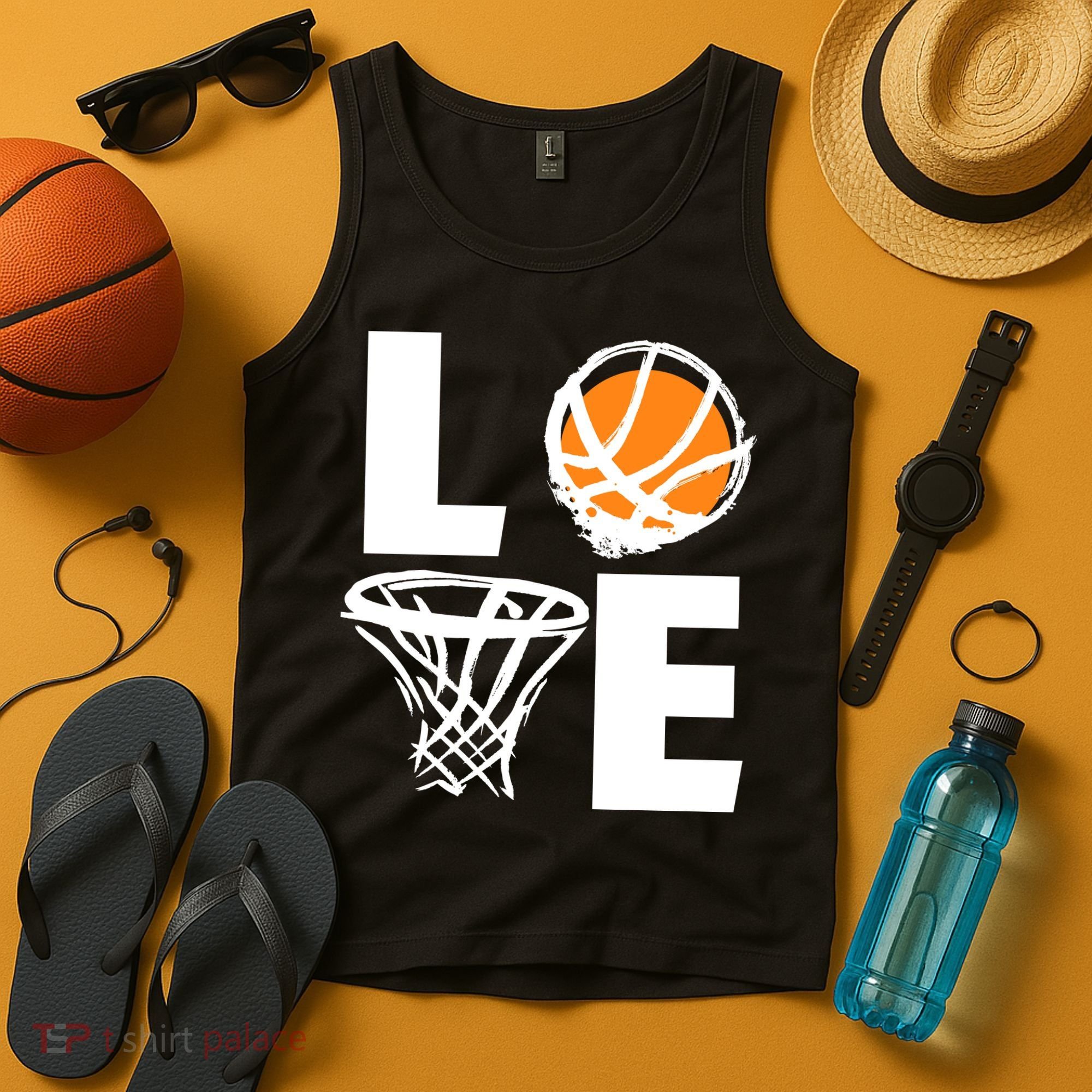 Love Basketball Hoop Tank Top