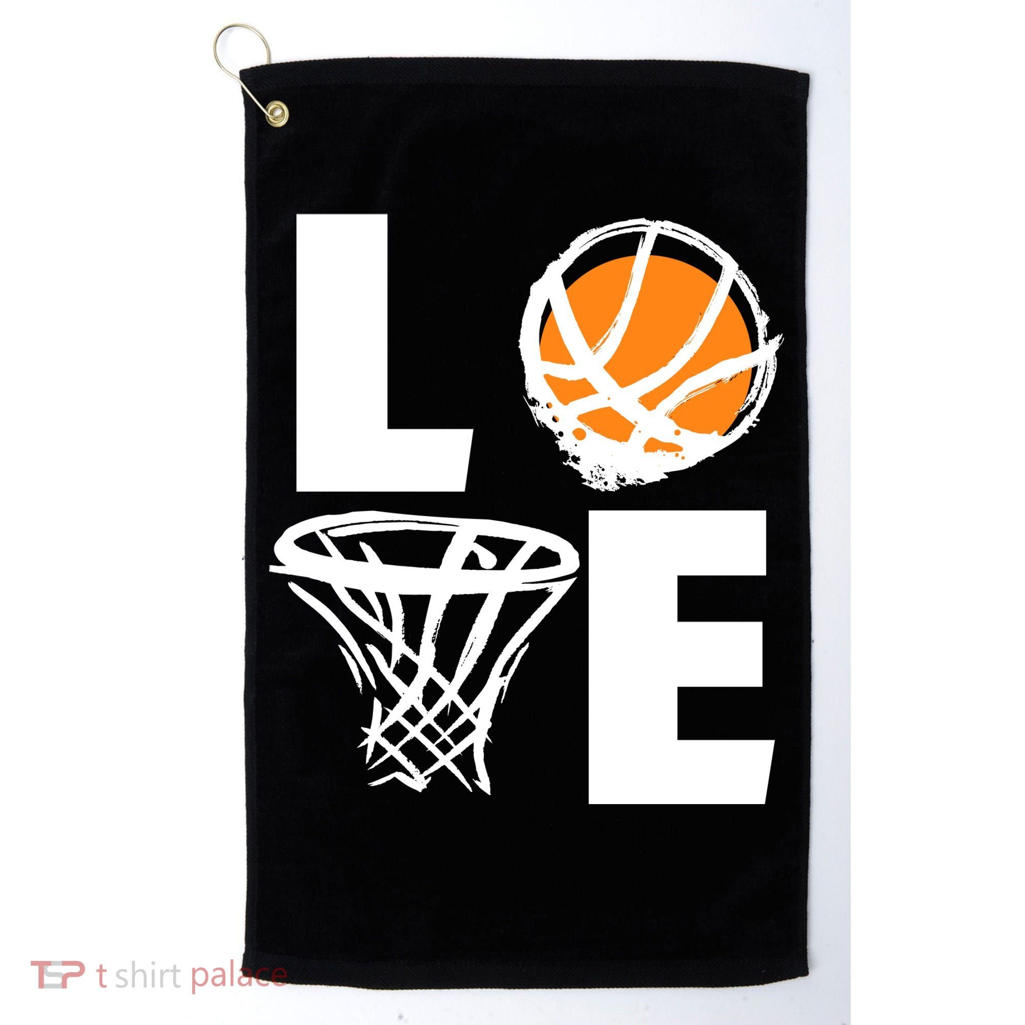Love Basketball Hoop Golf Towel
