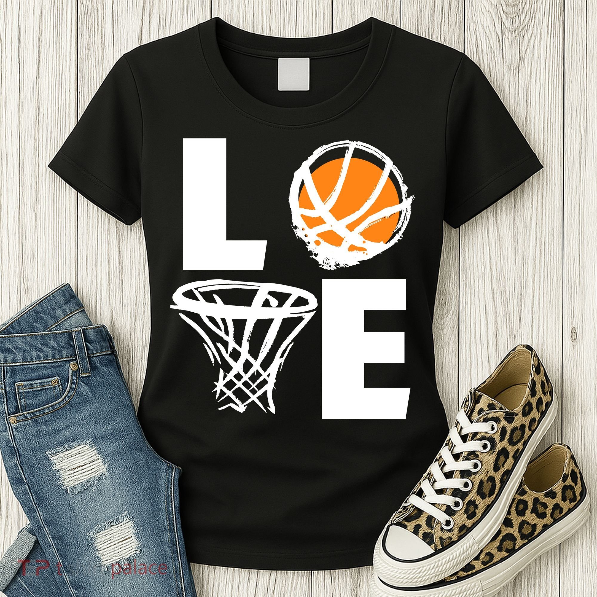 Love Basketball Hoop Women's T-Shirt