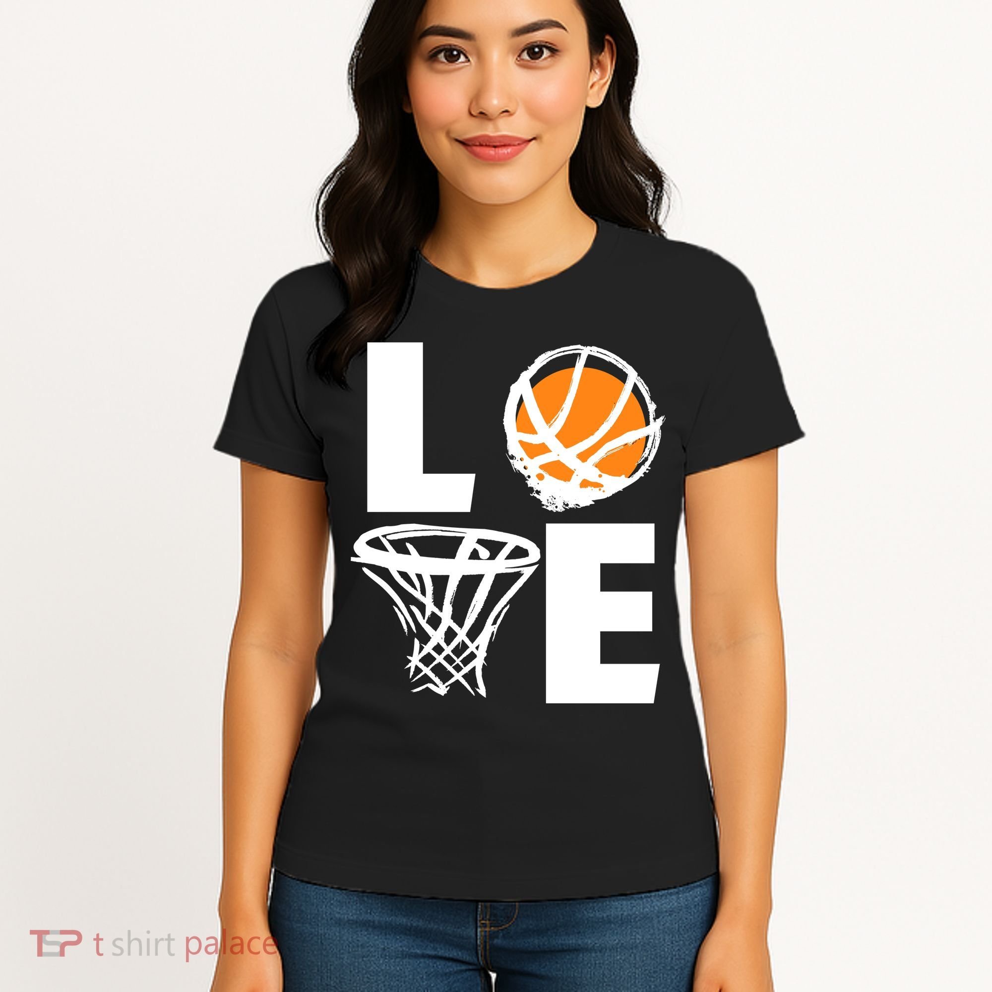 Love Basketball Hoop Women's T-Shirt