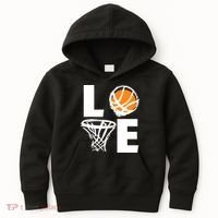 Love Basketball Hoop Kids Hoodie thumb 0