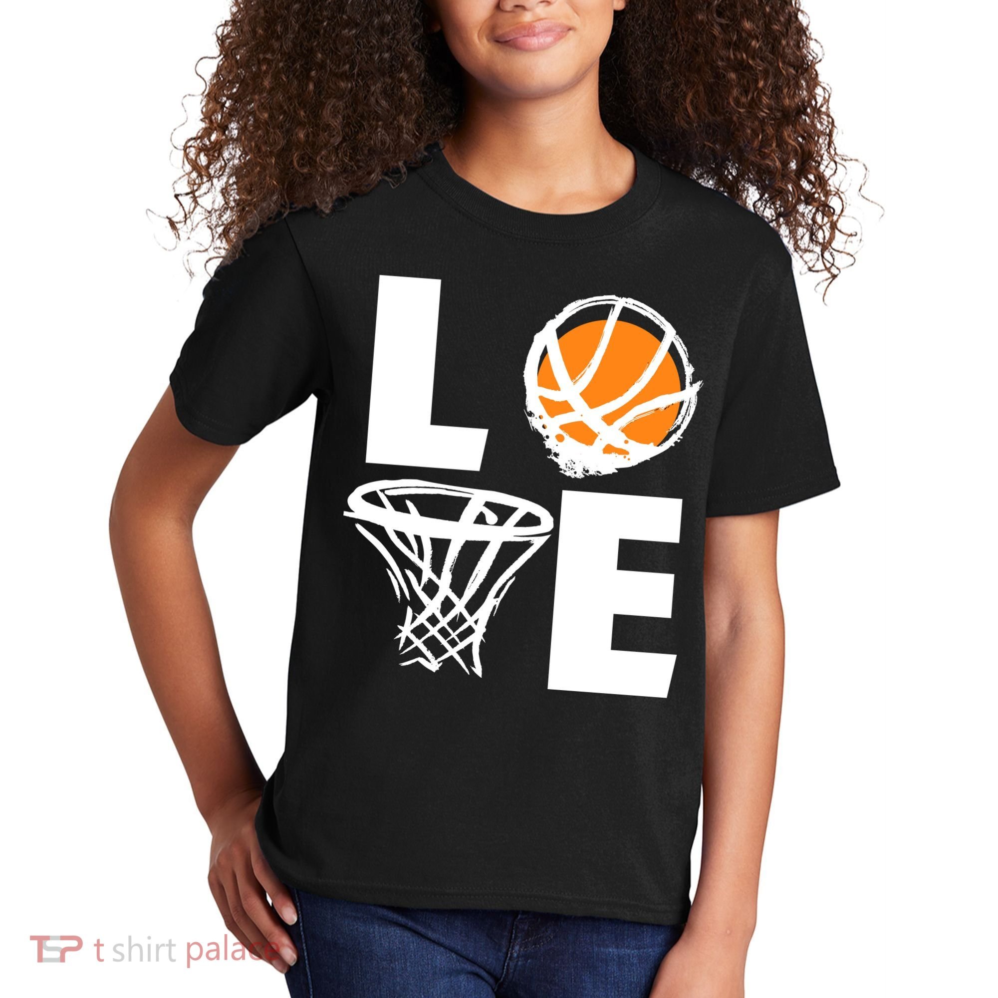Love Basketball Hoop Kids T-Shirt