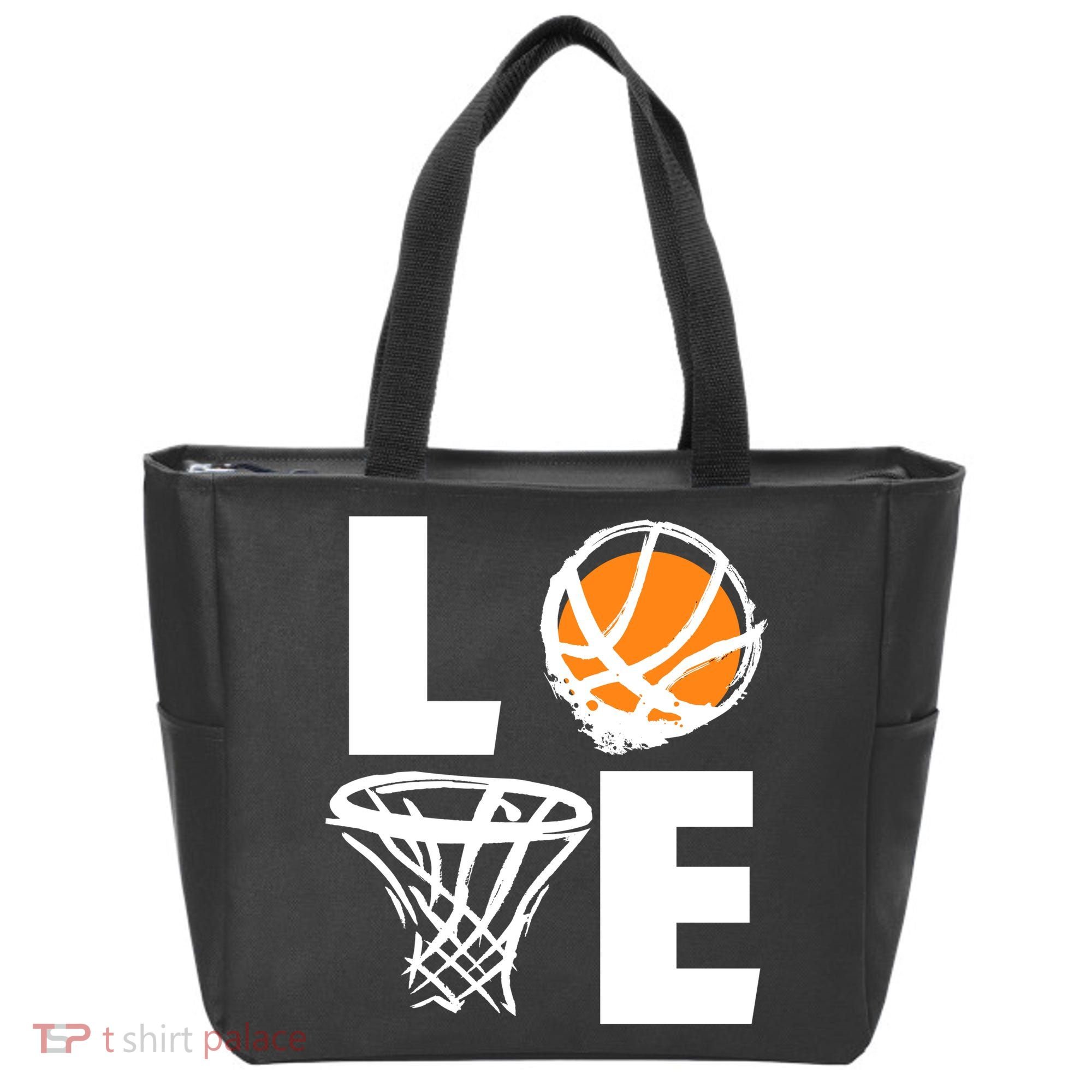 Love Basketball Hoop Tote Bag