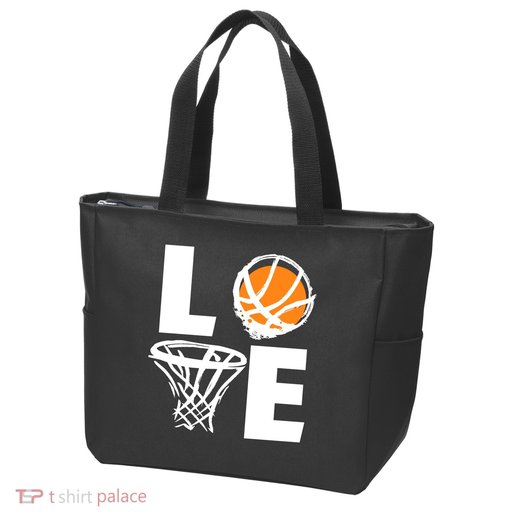 Love Basketball Hoop Tote Bag