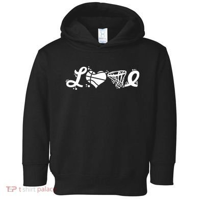 Love Basketball Symbols  Toddler Hoodie