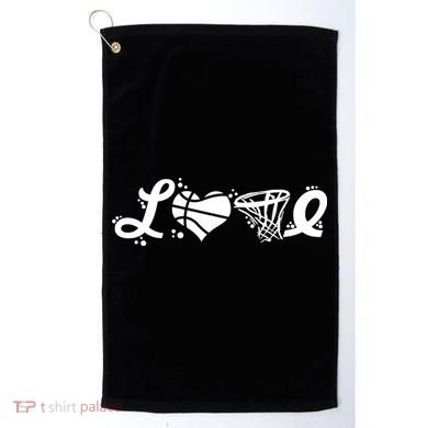 Love Basketball Symbols  Golf Towel