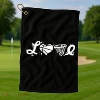Love Basketball Symbols  Golf Towel thumb 1