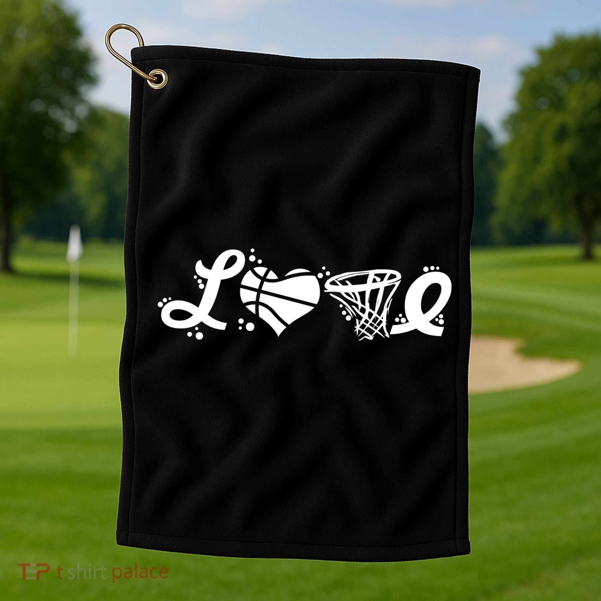 Love Basketball Symbols  Golf Towel