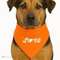 Love Basketball Symbols  USA-Made Doggie Bandana thumb 1