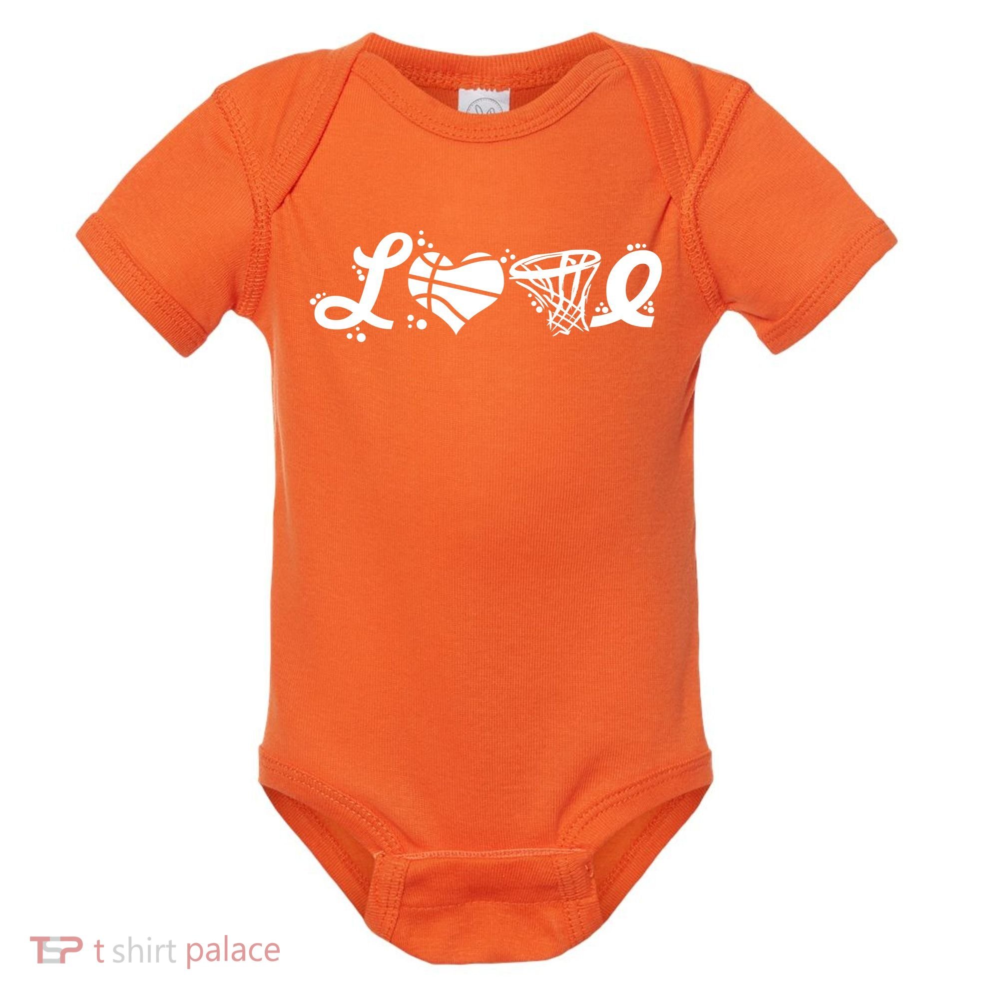 Love Basketball Symbols  Baby Bodysuit