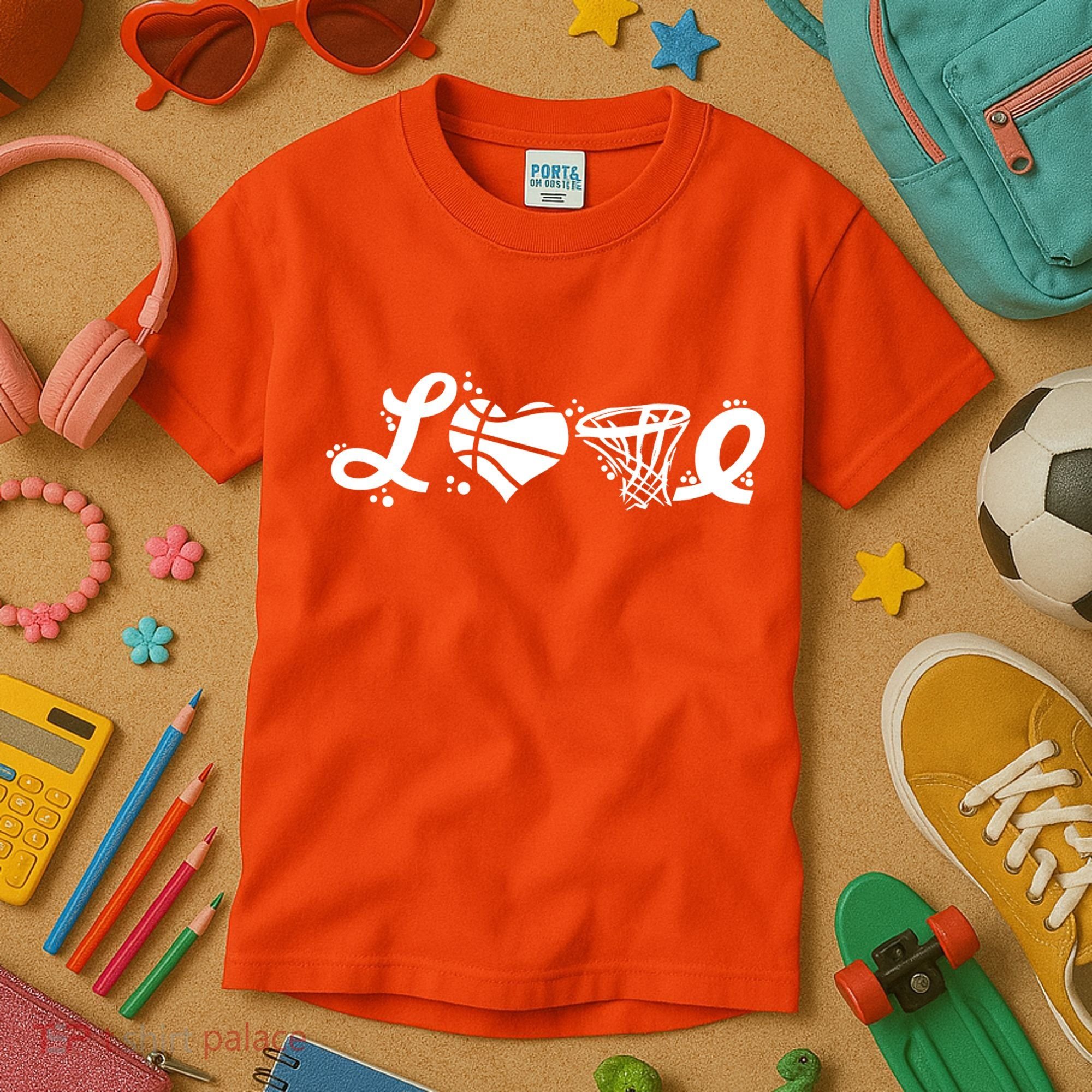 Love Basketball Symbols  Kids T-Shirt
