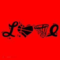 Love Basketball Symbols  Santa Hat thumb 1