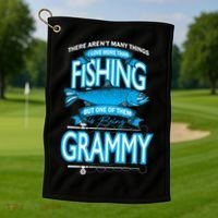 Love Being Grammy More Than Fishing Golf Towel thumb 1