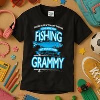 Love Being Grammy More Than Fishing Kids T-Shirt thumb 3