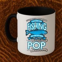 Love Being Pop More Than Fishing Coffee Mug thumb 2