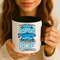 Love Being Pop More Than Fishing Coffee Mug thumb 3