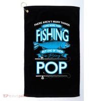 Love Being Pop More Than Fishing Golf Towel thumb 0