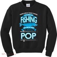 Love Being Pop More Than Fishing Kids Sweatshirt thumb 0