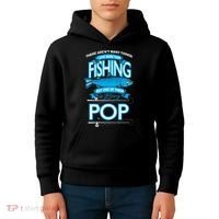 Love Being Pop More Than Fishing Kids Hoodie thumb 4