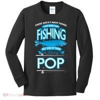 Love Being Pop More Than Fishing Kids Long Sleeve Shirt thumb 0