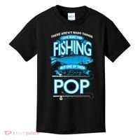 Love Being Pop More Than Fishing Kids T-Shirt thumb 0