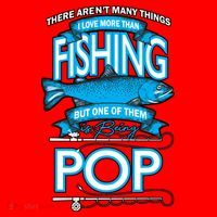 Love Being Pop More Than Fishing Santa Hat thumb 1