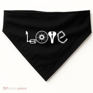 Love Bicycle Bike Cycling USA-Made Doggie Bandana