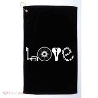 Love Bicycle Bike Cycling Golf Towel thumb 0