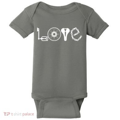 Love Bicycle Bike Cycling Baby Bodysuit