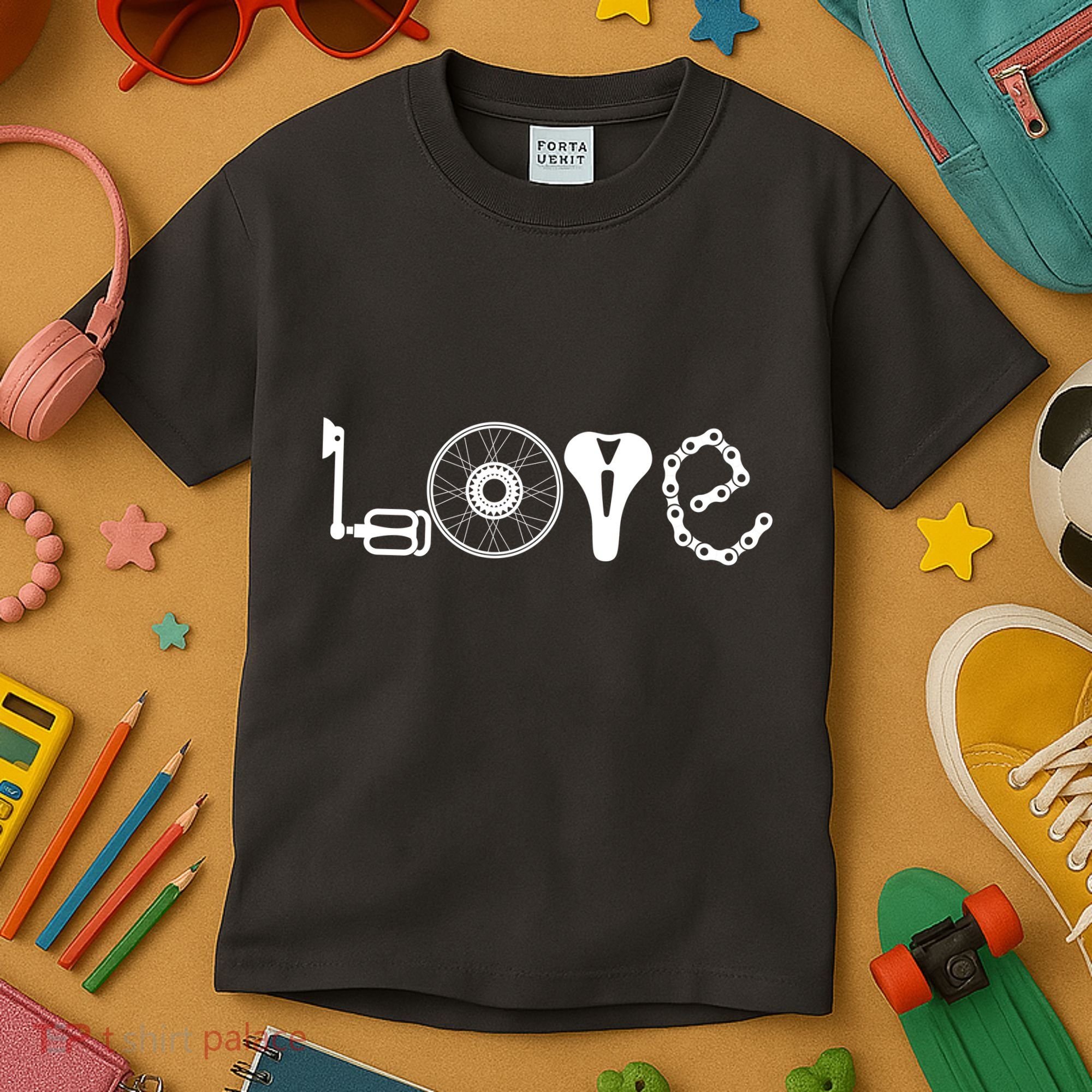 Love Bicycle Bike Cycling Kids T-Shirt