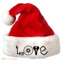 Love Bicycle Bike Cycling Santa Hat thumb 0