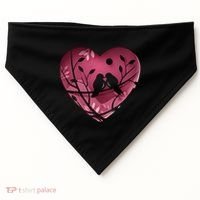 Love Birds Hollow Heart USA-Made Doggie Bandana thumb 0