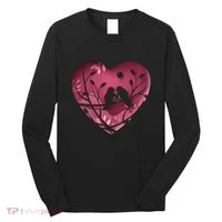 Love Birds Hollow Heart Long Sleeve Shirt thumb 0
