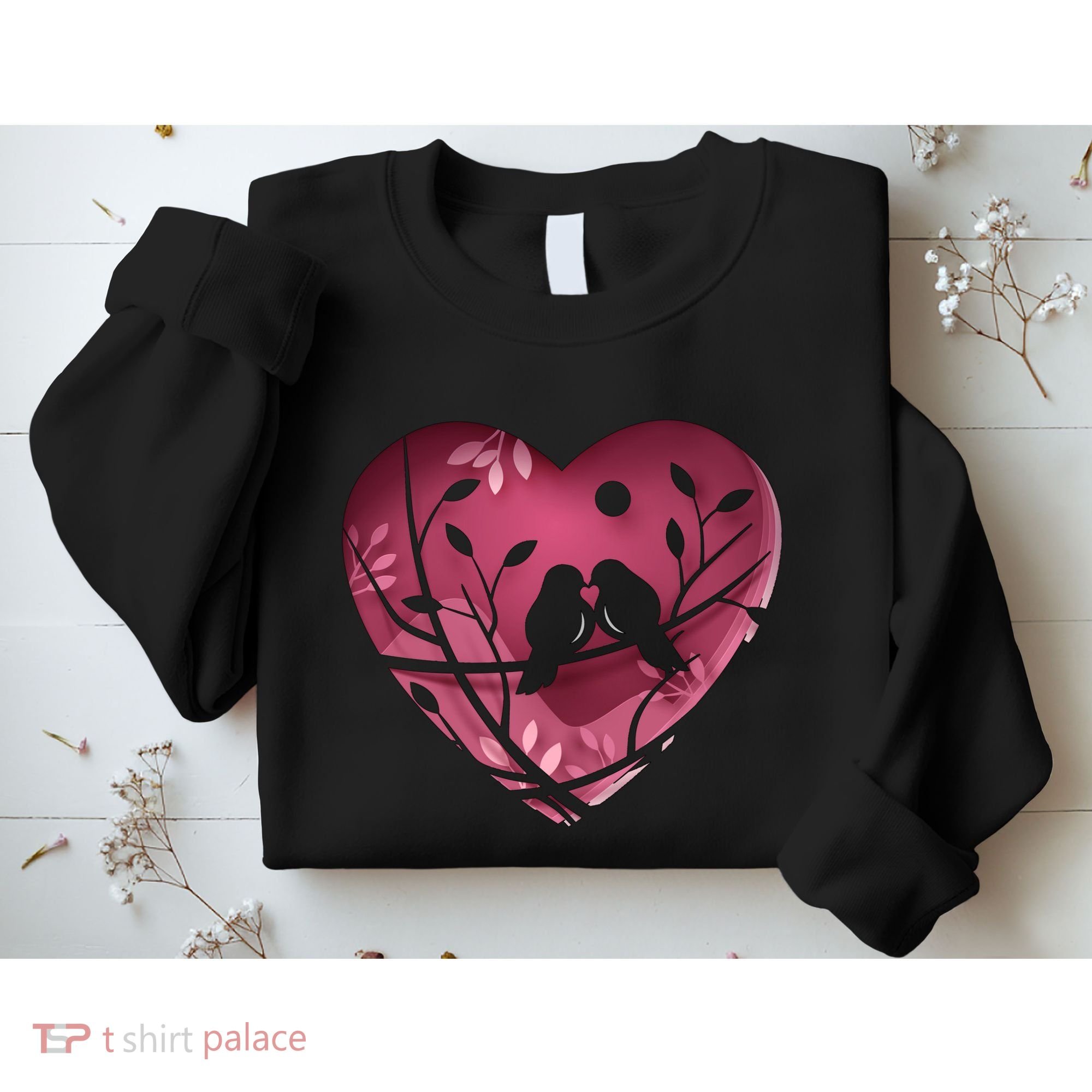Love Birds Hollow Heart Sweatshirt