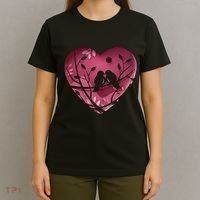 Love Birds Hollow Heart T-Shirt thumb 4