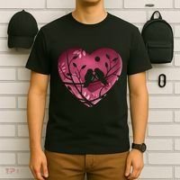 Love Birds Hollow Heart T-Shirt thumb 6